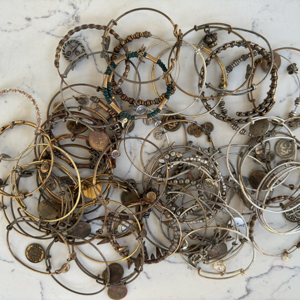 RARE COLLECTORS BUNDLE OF ALEX+ANI GOLD/SILVER TONE ADJUSTABLE BRACELETS